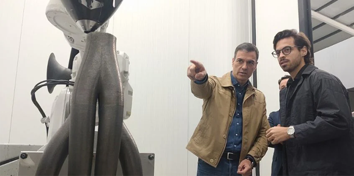 Pedro Sánchez visita la fábrica Meltio para conocer su impresión 3D en metal